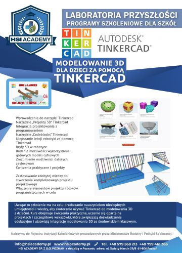 Modelowanie 3D dla dzieci za pomocą Tinkercad