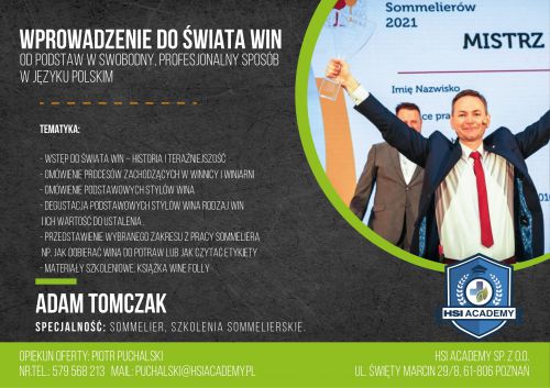 Wprowadzenie do Świata Win od podstaw w swobodny, profesjonalny sposób  w języku polskim