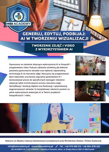 Generuj, edytuj, podbijaj: AI w tworzeniu wizualizacji -tworzenie zdjęć i video  z wykorzystaniem AI