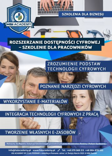 Rozszerzanie dostępności cyfrowej – Szkolenie dla pracowników